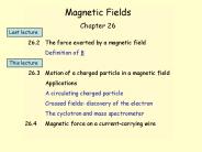 Magnetic Fields