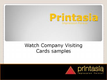 Watch Company Business Card Samples | Printasia