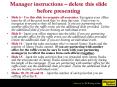 Manager instructions  PowerPoint PPT Presentation