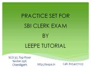 SBI clerical Mock Test