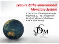 Lecture 2:The International Monetary System PowerPoint PPT Presentation
