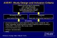 AVERT: Study Design and Inclusion Criteria PowerPoint PPT Presentation