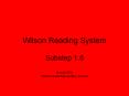 Wilson Reading System PowerPoint PPT Presentation