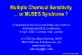 Multiple Chemical Sensitivity ... or MUSES Syndrome ? PowerPoint PPT Presentation