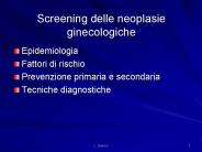 Screening delle neoplasie ginecologiche