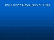 The French Revolution of 1789