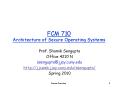 FCM 710 Architecture of Secure Operating Systems PowerPoint PPT Presentation