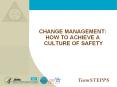 CHANGE MANAGEMENT: HOW TO ACHIEVE A CULTURE OF SAFETY PowerPoint PPT Presentation