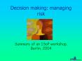 Decision making: managing risk PowerPoint PPT Presentation