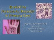 Borderline Personality Disorder in Primary Care