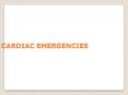 CARDIAC EMERGENCIES PowerPoint PPT Presentation