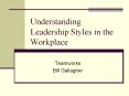 Understanding Leadership Styles in the Workplace PowerPoint PPT Presentation