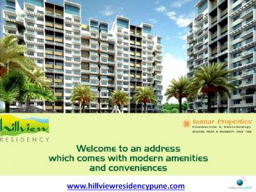 Unwind at the Quiet and calm surroundings of Hillview Residency Kothrud