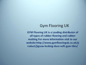 Jigsaw Locking Dura Soft Gym Tiles
