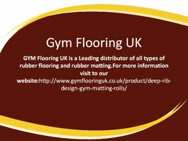 Deep Rib Design Gym Matting Rolls