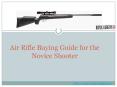 Air Rifle Buying Guide for the Novice Shooter