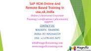 SAP HCM Online And Remote Based Training in usa,uk,india