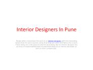 Interior Designers In Pune,Top Architects in pune