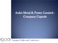 Ankit Metal & Power Limited - Company Capsule (1) PowerPoint PPT Presentation