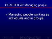 CHAPTER 25: Managing people