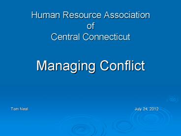Human Resource Association of Central Connecticut