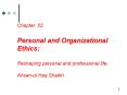 Chapter: 02 Personal and Organizational Ethics: Reshaping personal and professional life: Ahsan-ul Haq Shaikh PowerPoint PPT Presentation