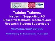 Training Trainers: