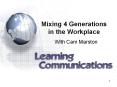 Mixing 4 Generations in the Workplace PowerPoint PPT Presentation