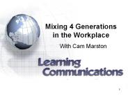 Mixing 4 Generations in the Workplace