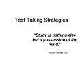 Test Taking Strategies PowerPoint PPT Presentation