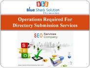 Operations required for directory submission services: