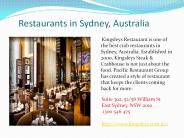 Restaurants in Sydney, Australia
