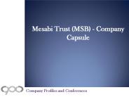 Mesabi Trust (MSB) - Company Capsule
