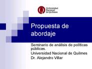 Propuesta de abordaje