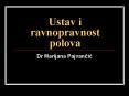 Ustav i ravnopravnost polova PowerPoint PPT Presentation