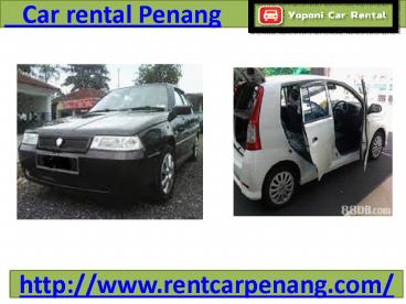 Car rental Penang