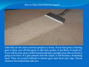 How to Clean Gum from the Carpet