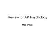 Review for AP Psychology