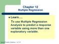 Chapter 12 Multiple Regression PowerPoint PPT Presentation