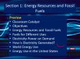 Section 1: Energy Resources and Fossil Fuels PowerPoint PPT Presentation