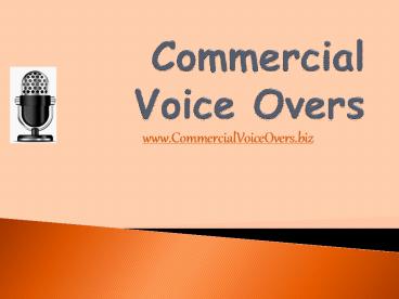 Commercial Voice Overs