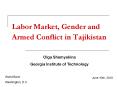 Labor Market, Gender and Armed Conflict in Tajikistan PowerPoint PPT Presentation