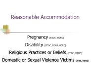 Reasonable Accommodation