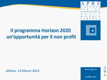 Il programma Horizon 2020 un
