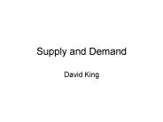 Supply and Demand