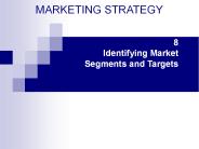 MARKETING STRATEGY