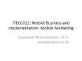 ITEC0722: Mobile Business and Implementation: Mobile Marketing PowerPoint PPT Presentation