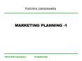 MARKETING PLANNING -1 PowerPoint PPT Presentation