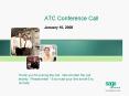 ATC Conference Call PowerPoint PPT Presentation