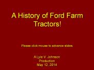 A History of Ford Farm Tractors!